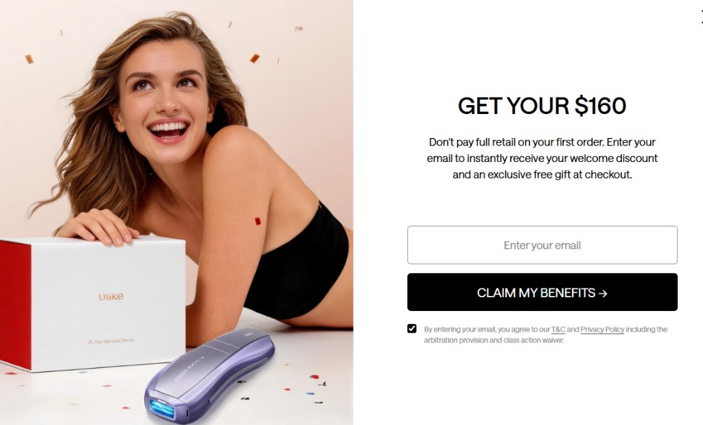 Ulike welcome offer $160 off