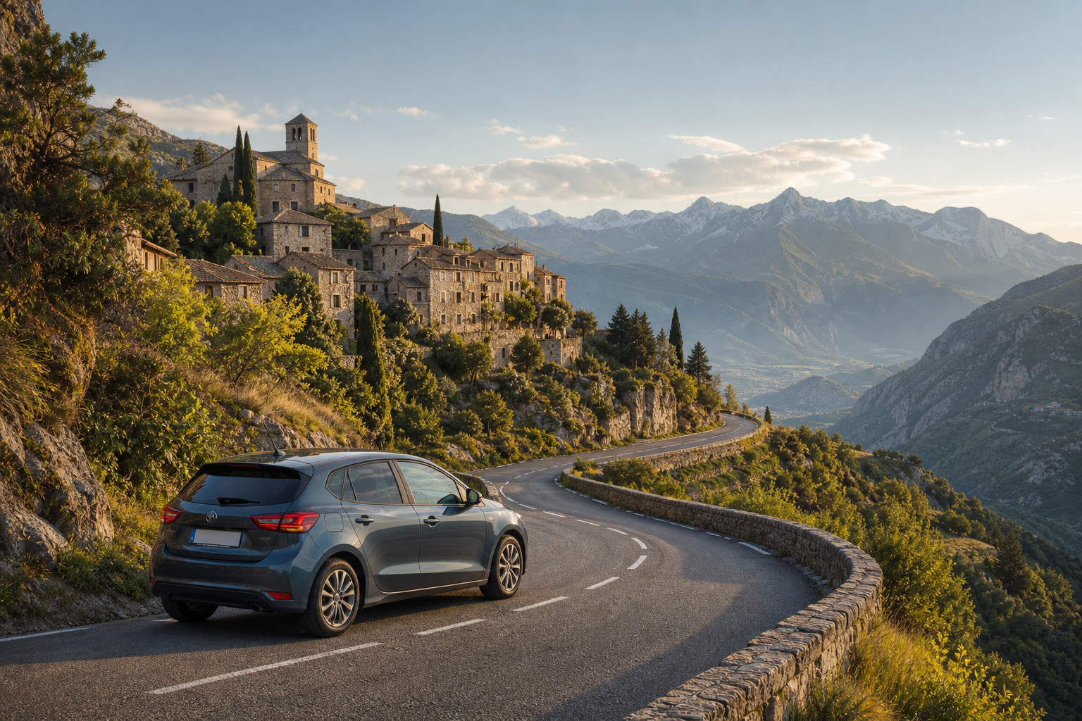 Europcar Europe mountain road trip